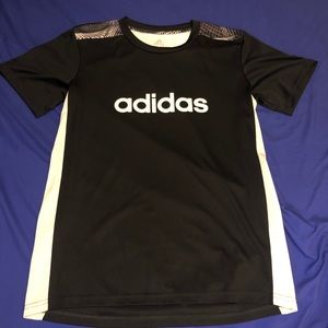 A black adidas shirt